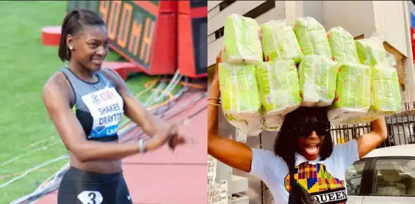 BBNaija’s Mike’s wife visits Balogun market in Lagos to buy sanitary Pads